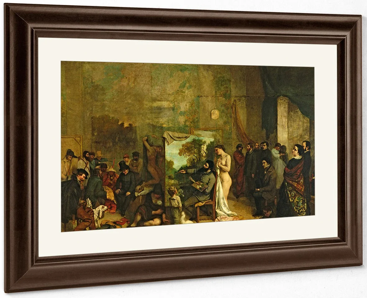 The Studio Of The Painter, A Real Allegory By Jean Desire Gustave Courbet - Image 3