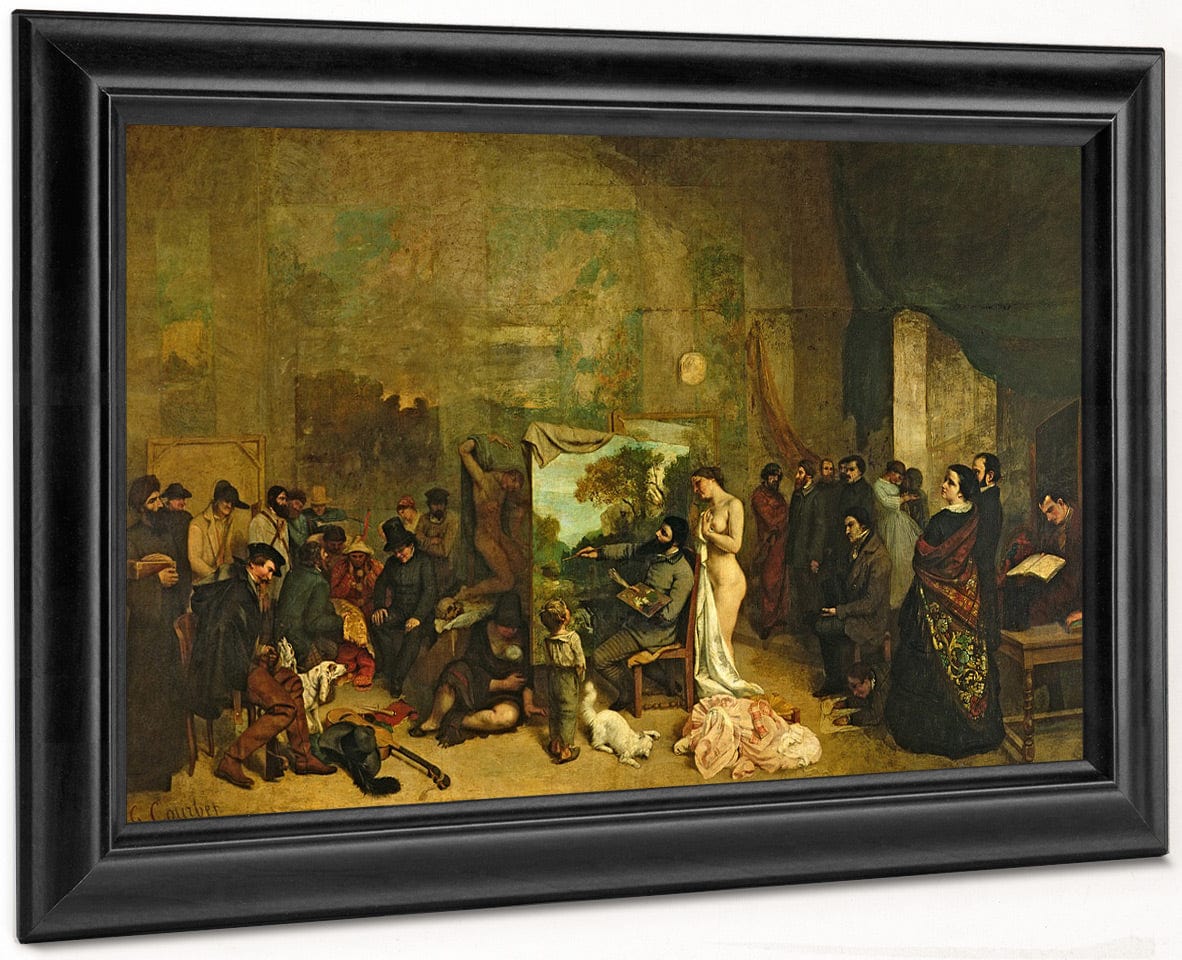 The Studio Of The Painter, A Real Allegory By Jean Desire Gustave Courbet - Image 6