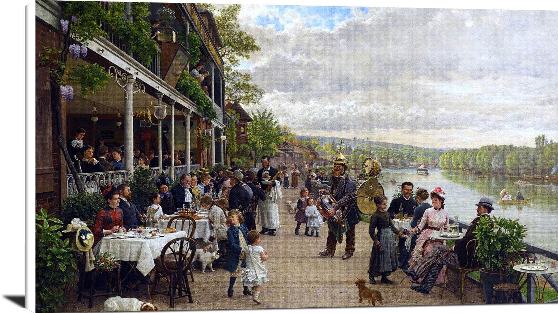 The Sunday In Bas Meudon Painting Firmin Girard Canvas Art