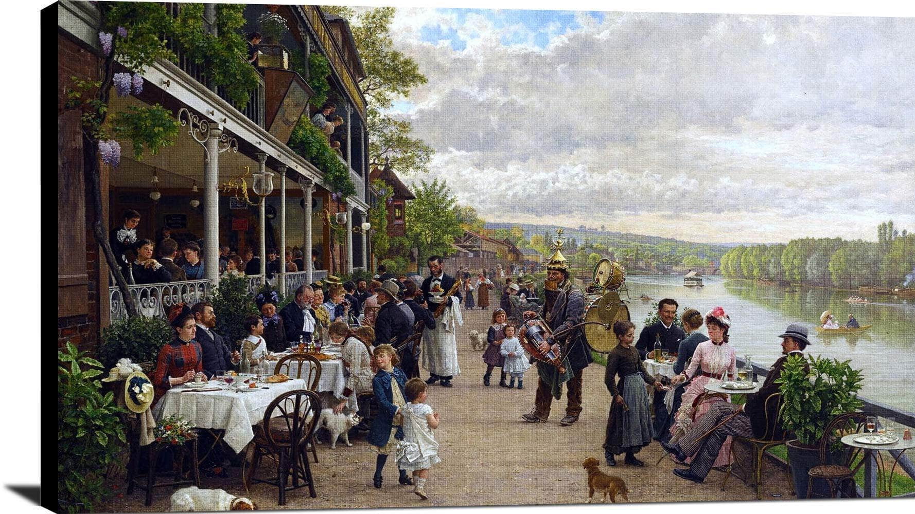 The Sunday In Bas Meudon Painting Firmin Girard Canvas Art - Image 2