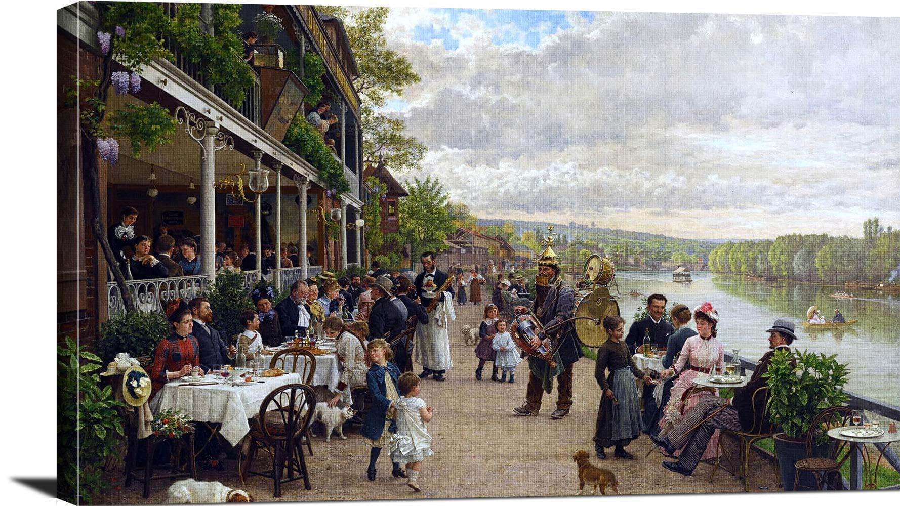 The Sunday In Bas Meudon Painting Firmin Girard Canvas Art - Image 3