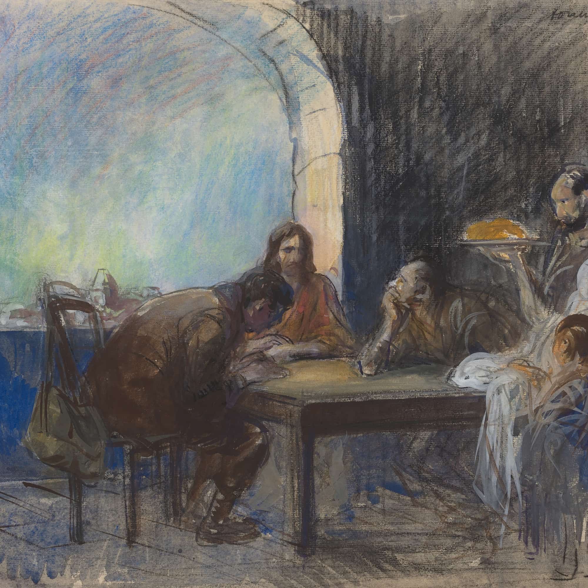 The Supper At Emmaus by Jean Louis Forain - Image 4