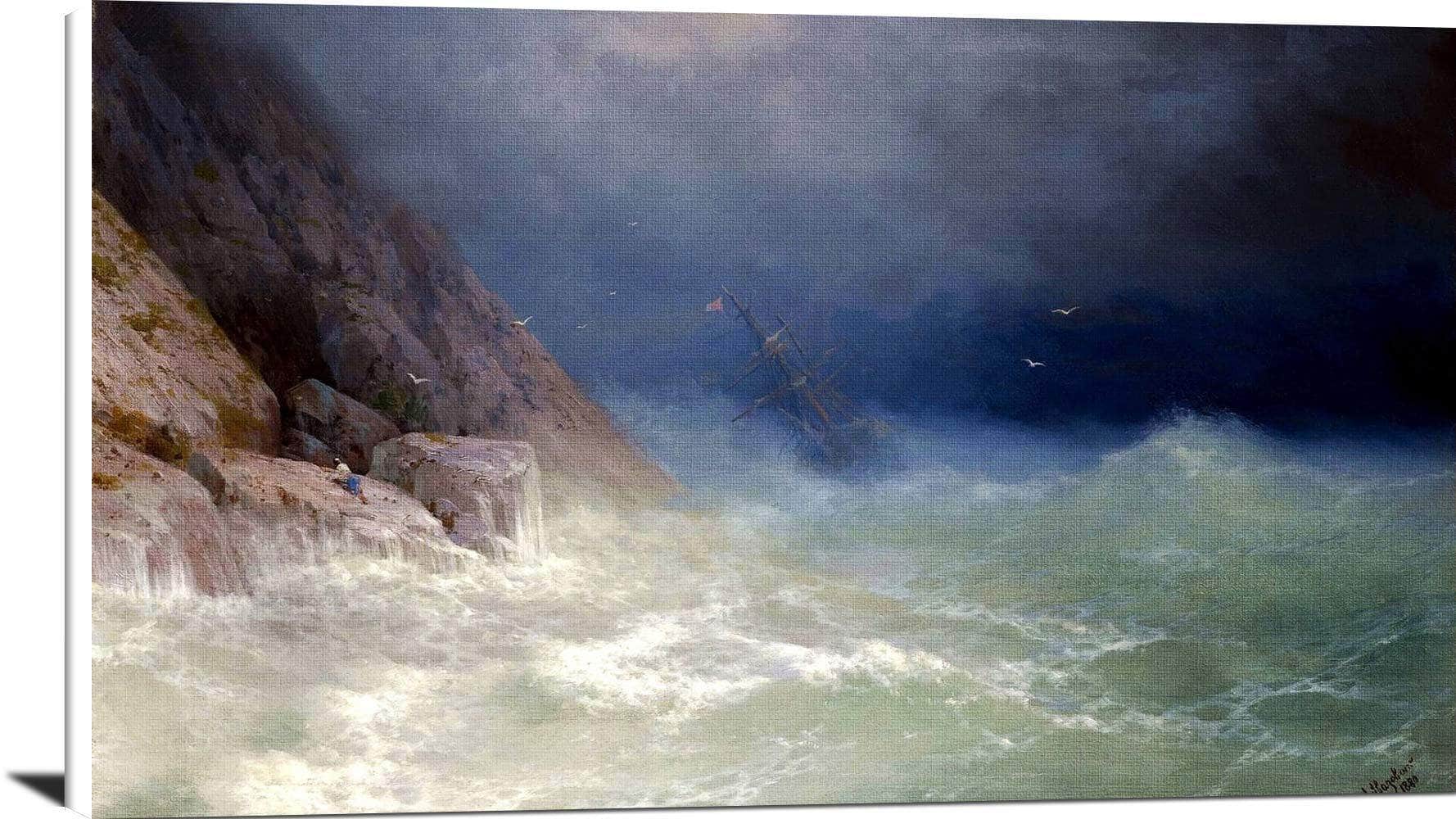 The Survivor Painting Ivan Aivazovsky Canvas Art