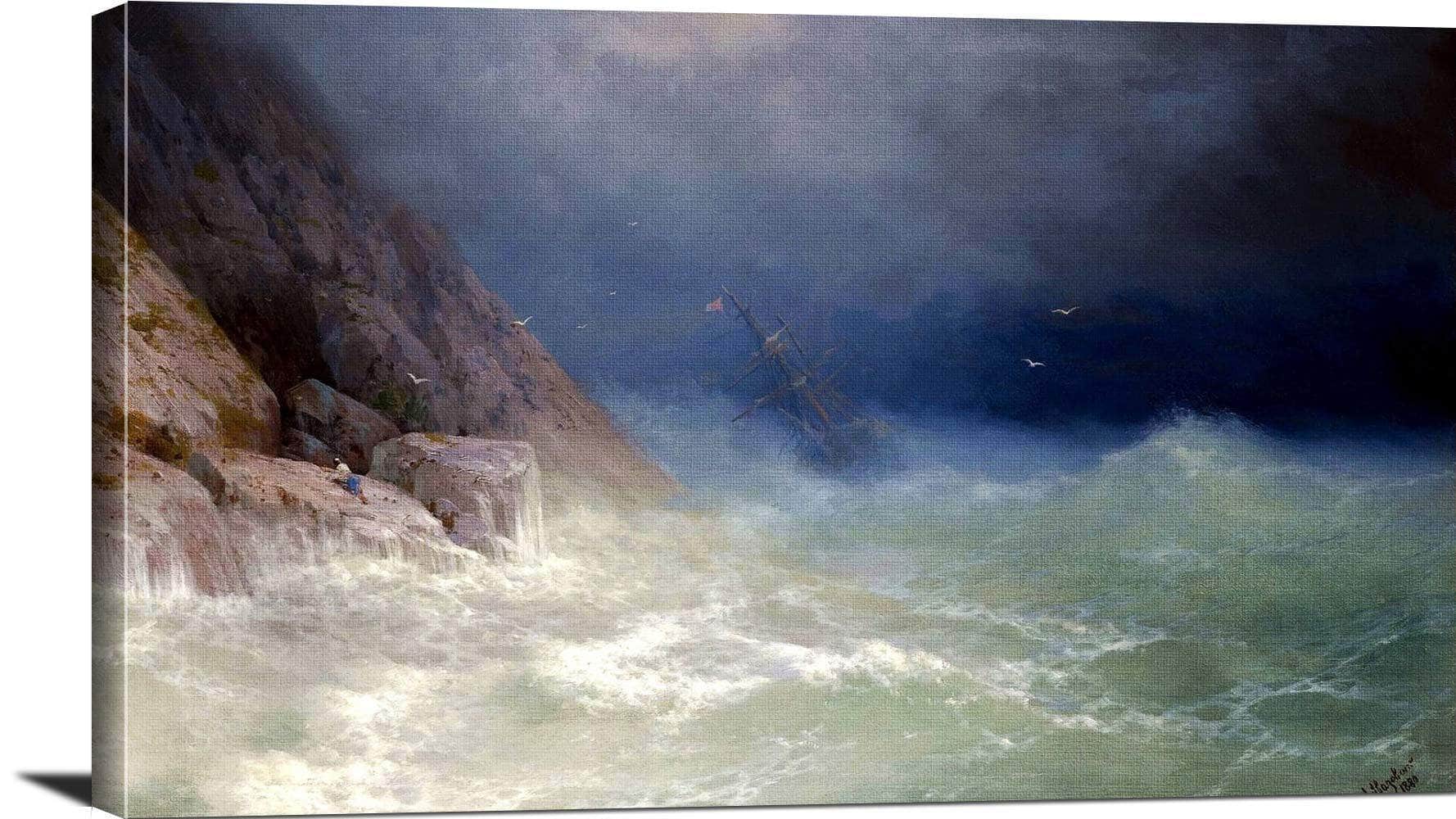 The Survivor Painting Ivan Aivazovsky Canvas Art - Image 3