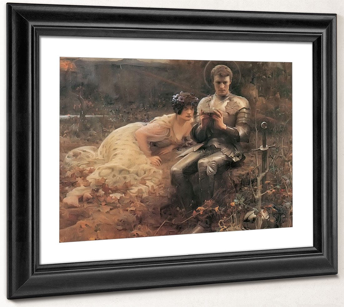 The Temptation Of Sir Percival By John Waterhouse - Image 4
