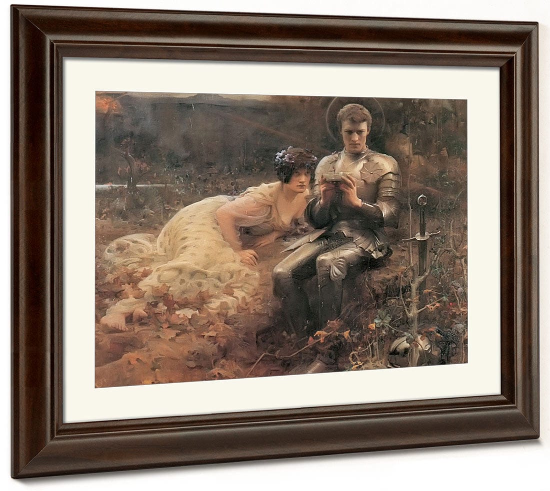 The Temptation Of Sir Percival By John Waterhouse - Image 5