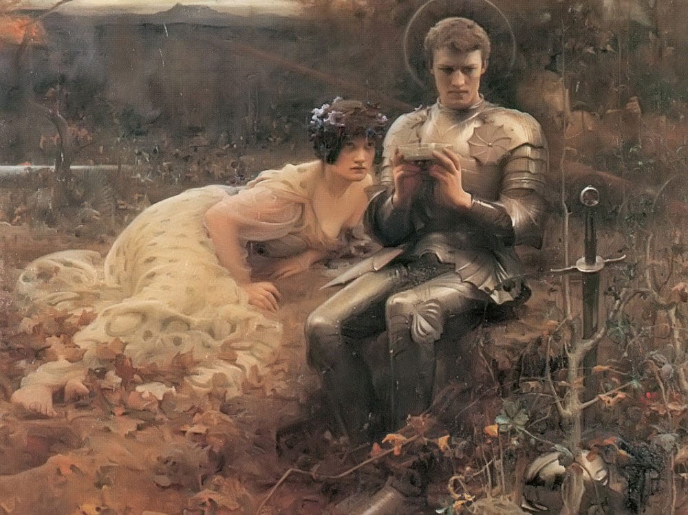 The Temptation Of Sir Percival By John Waterhouse - Image 7