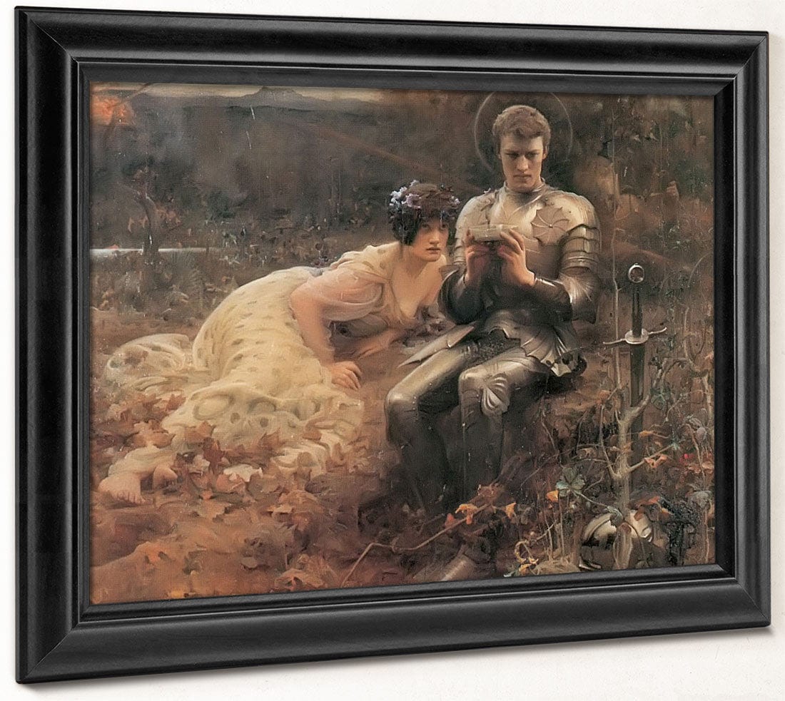 The Temptation Of Sir Percival By John Waterhouse - Image 8