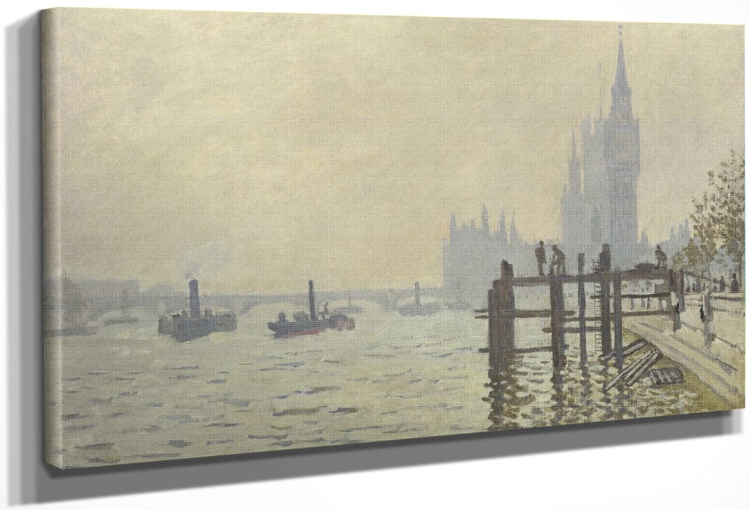 The Thames Below Westminster By Claude Monet
