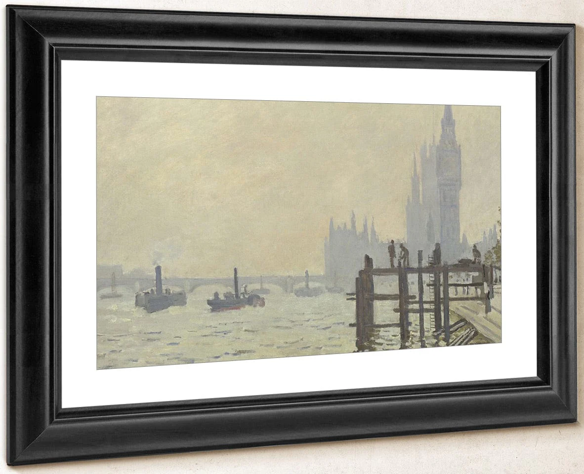 The Thames Below Westminster By Claude Monet - Image 4