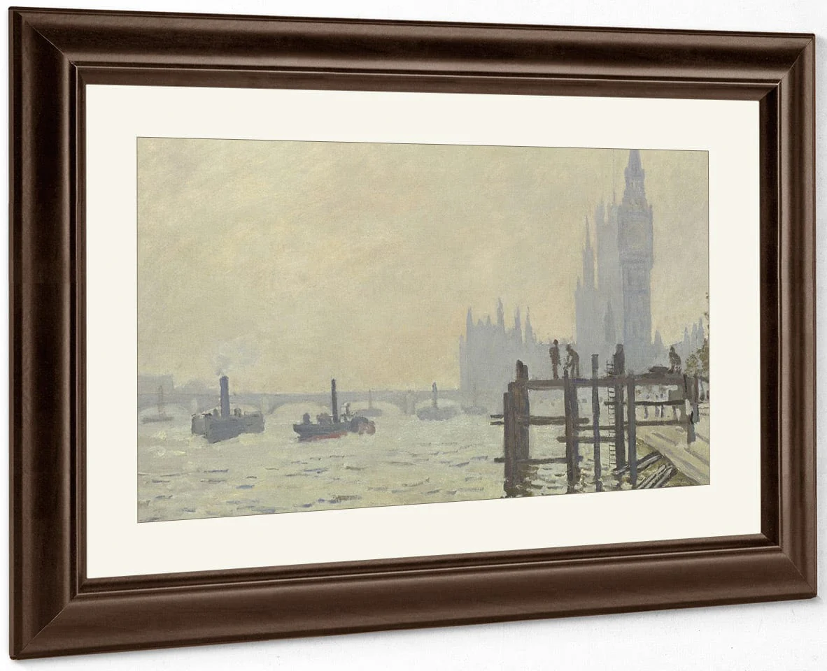 The Thames Below Westminster By Claude Monet - Image 5