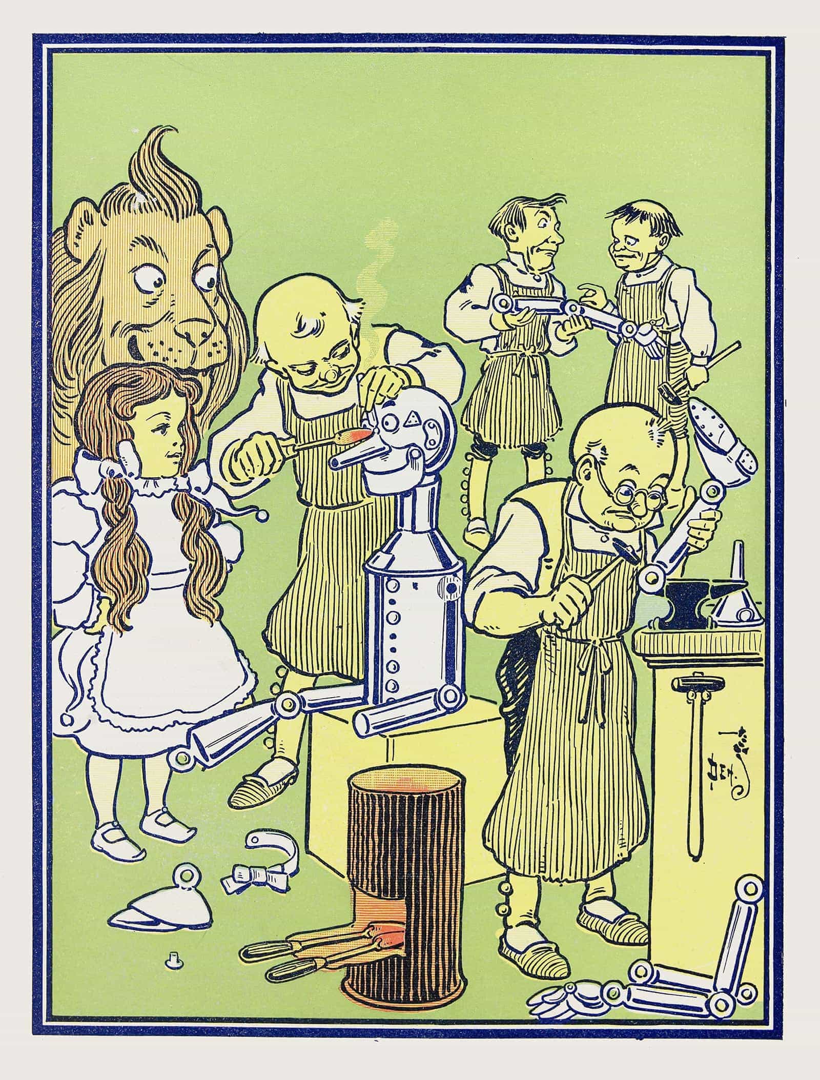 The Tinsmiths Worked For Three Days And Four Nights by William Wallace Denslow