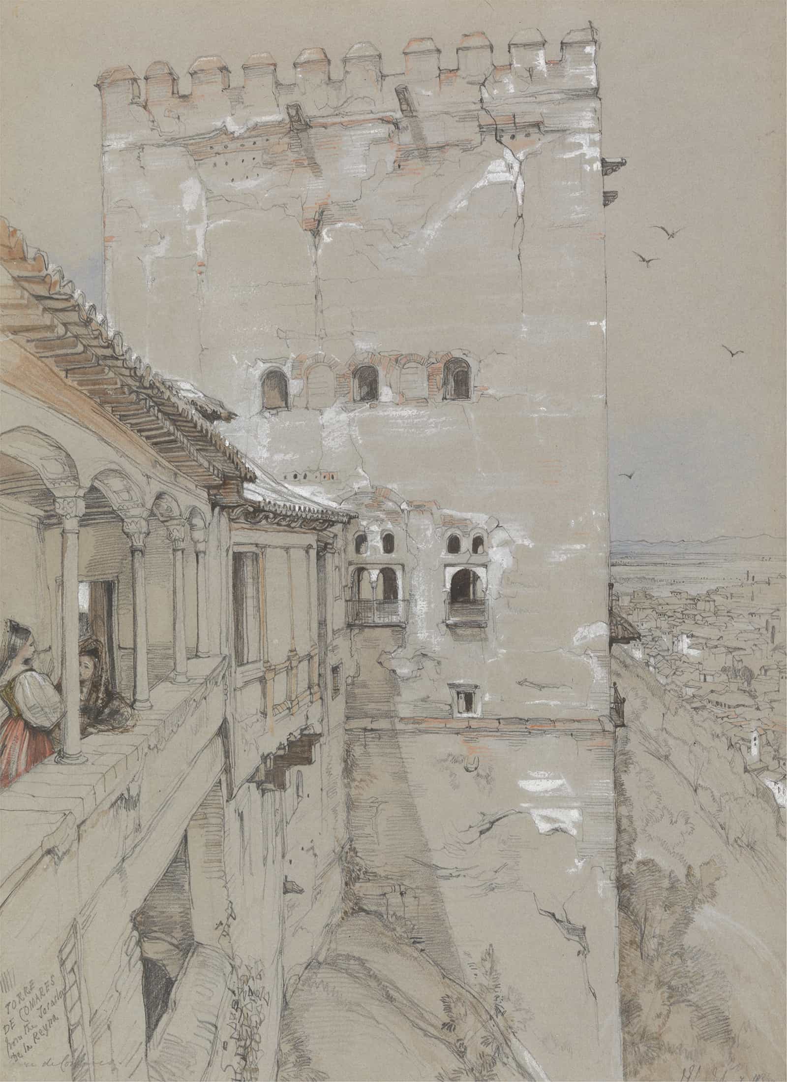 The Torre De Comares Alhambra by John Frederick Lewis - Image 2