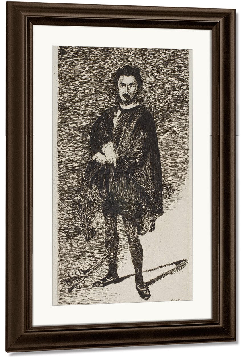 The Tragic Actor (L'acteur Tragique Rouviere Dans Le Role De Hamlet) By Edouard Manet - Image 3