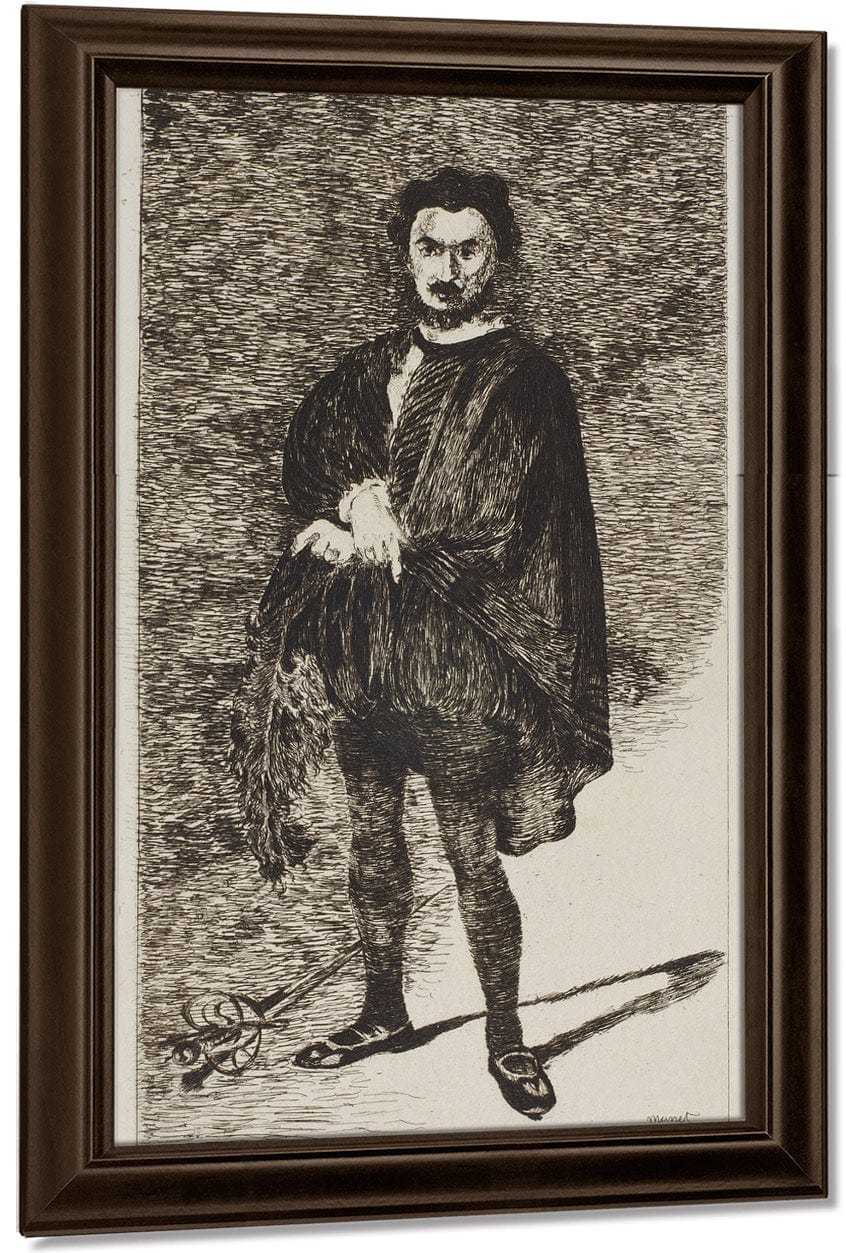 The Tragic Actor (L'acteur Tragique Rouviere Dans Le Role De Hamlet) By Edouard Manet - Image 4