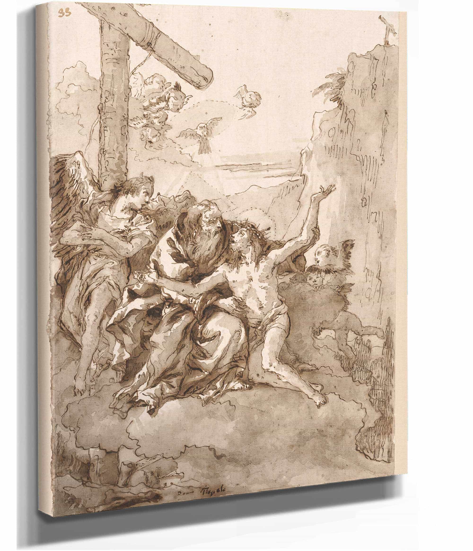 The Trinity In The Clouds by Giovanni Domenico Tiepolo - Image 2