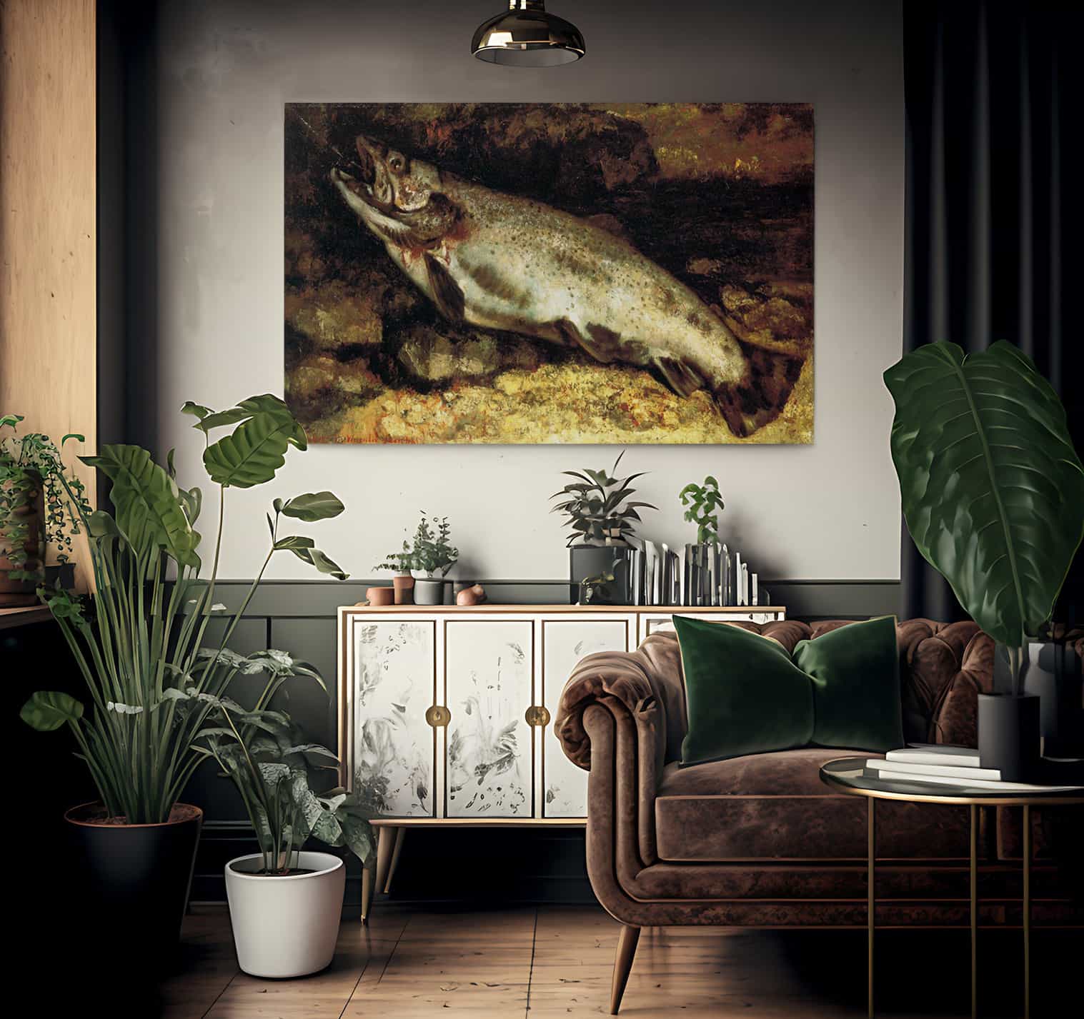 The Trout By Gustave Courbet - Image 2