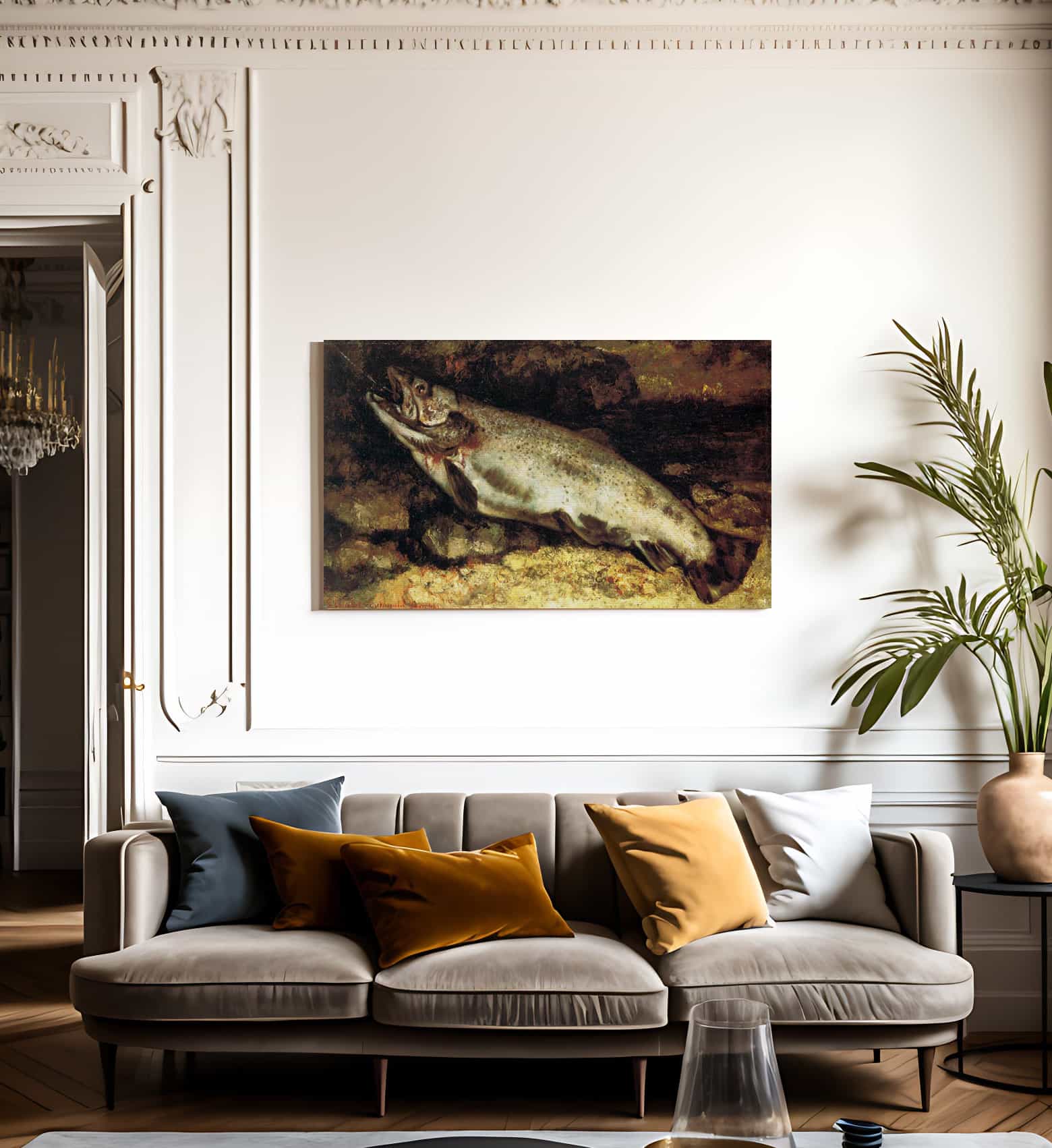 The Trout By Gustave Courbet - Image 3