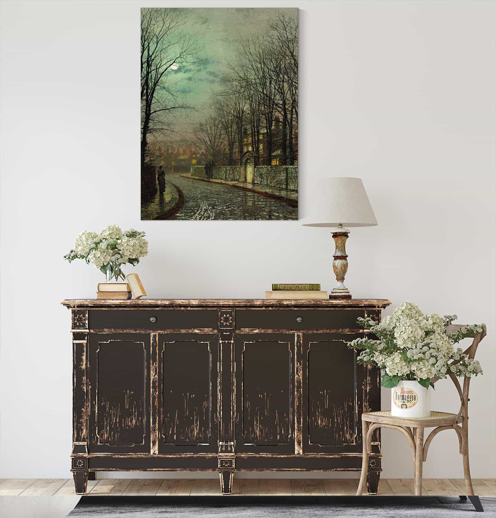 The Tryst by John Atkinson Grimshaw - Image 4