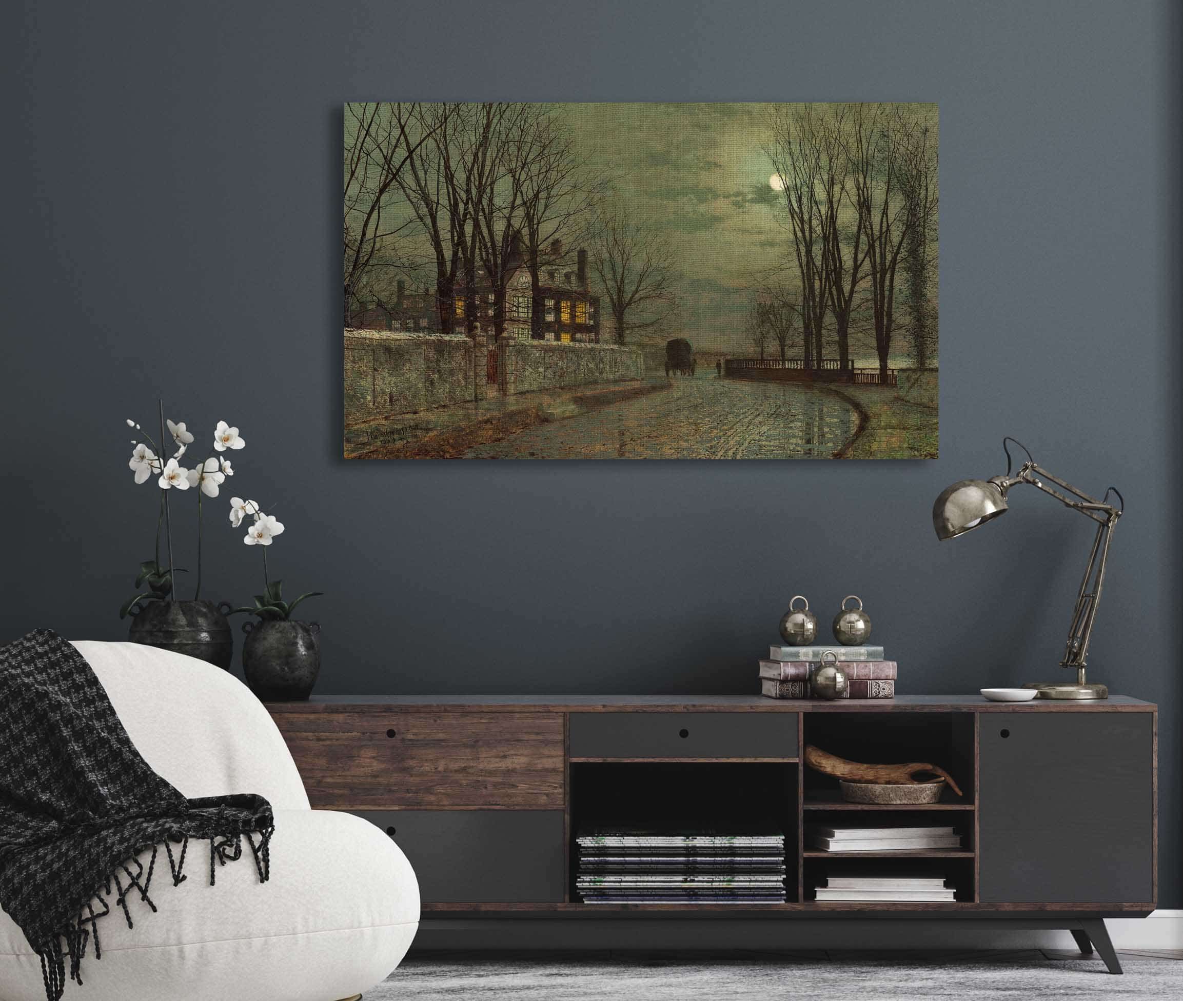 The Turn Of The Road by John Atkinson Grimshaw - Image 5