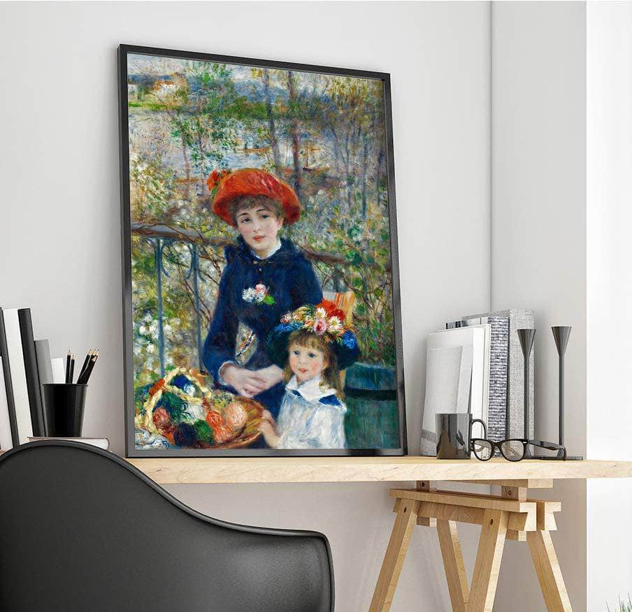The Two Sisters On The Terrace Painting Auguste Renoir Canvas Art - Image 4