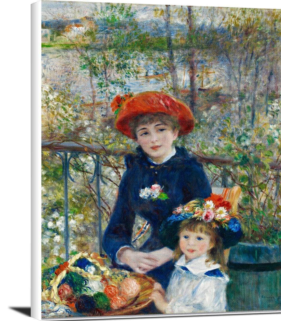 The Two Sisters Painting Auguste Renoir Canvas Art