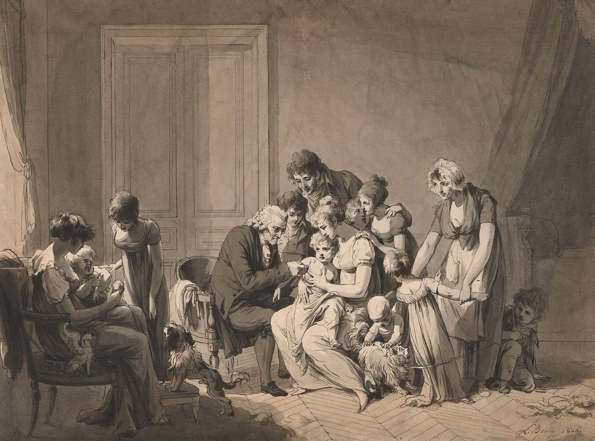 The Vaccine by Louis Leopold Boilly