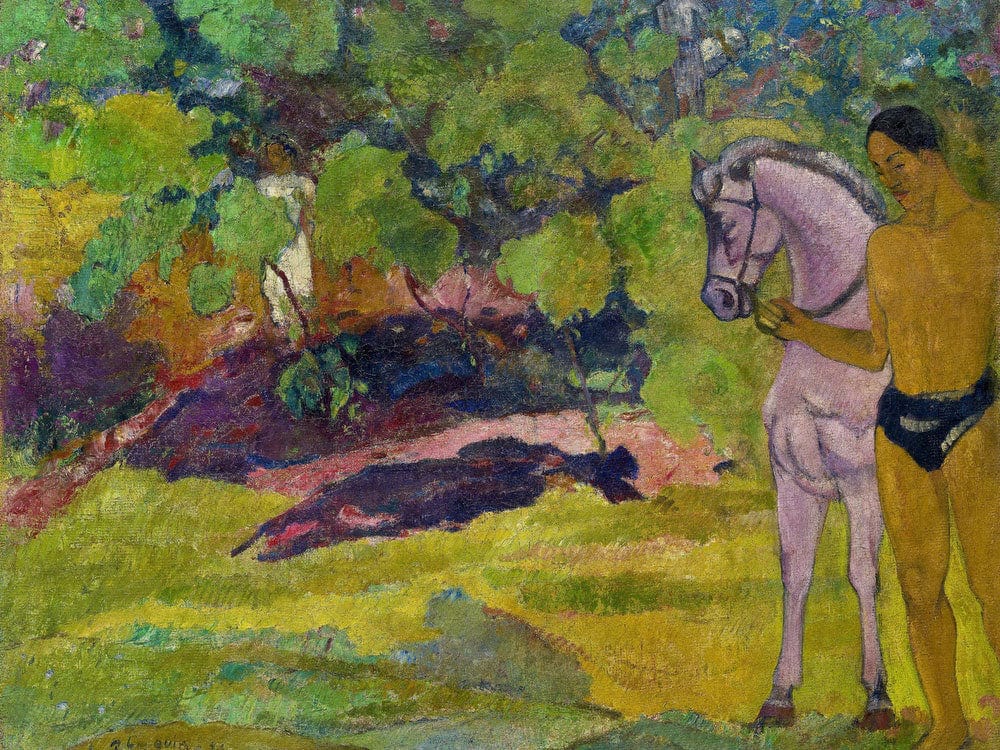 The Vanilla Grove, Man And Horse By Paul Gauguin - Image 5