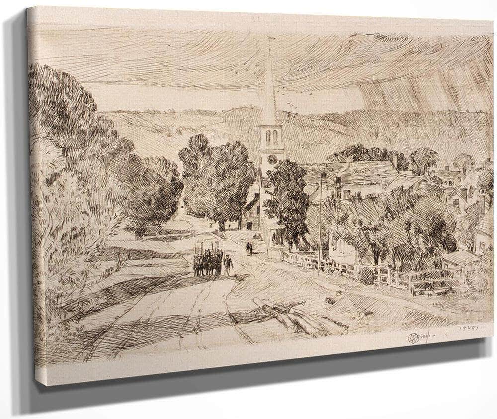 The Vermont Village (Peacham) By Childe Hassam