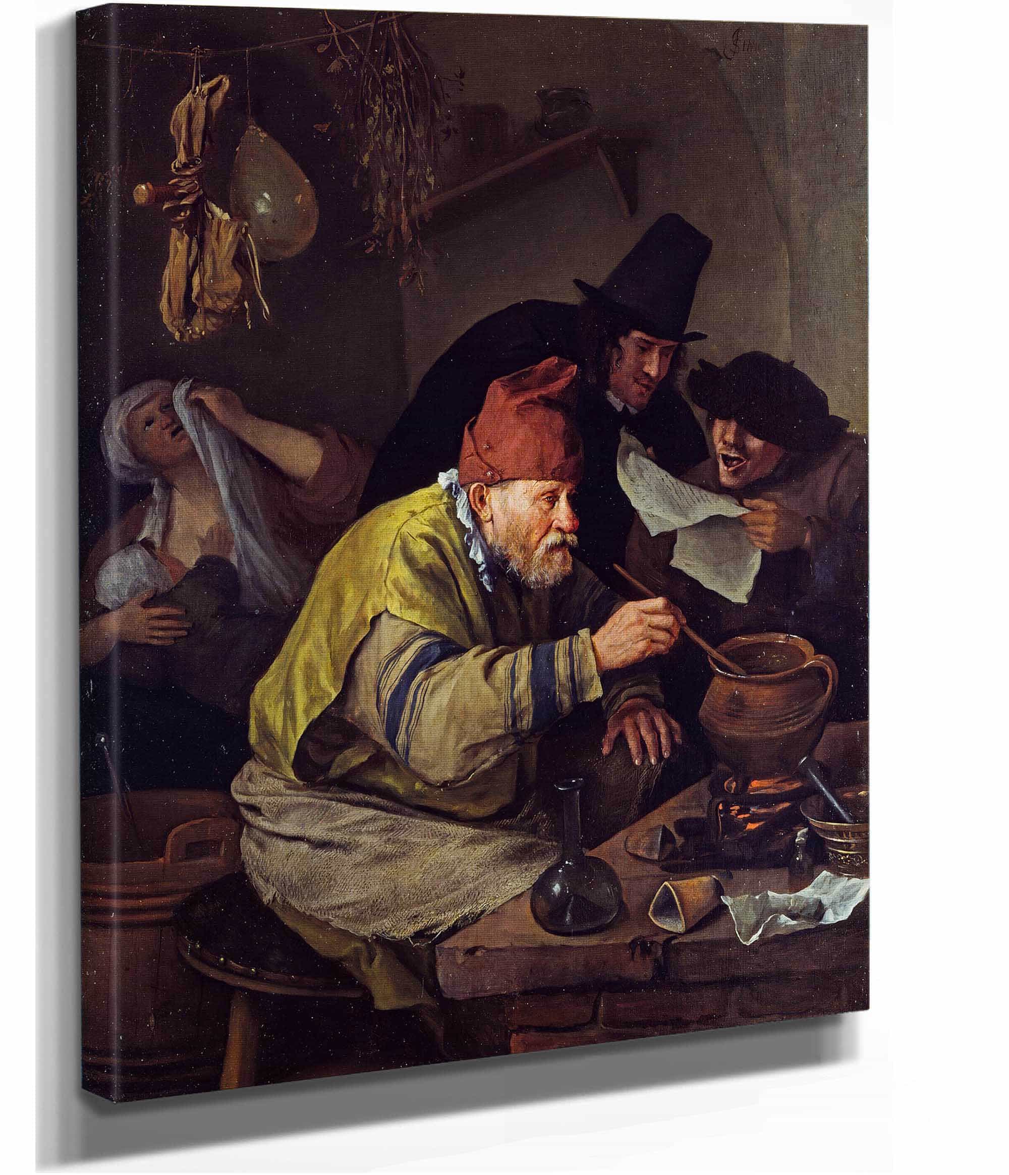 The Village Alchemist Early S by Jan Steen - Image 2