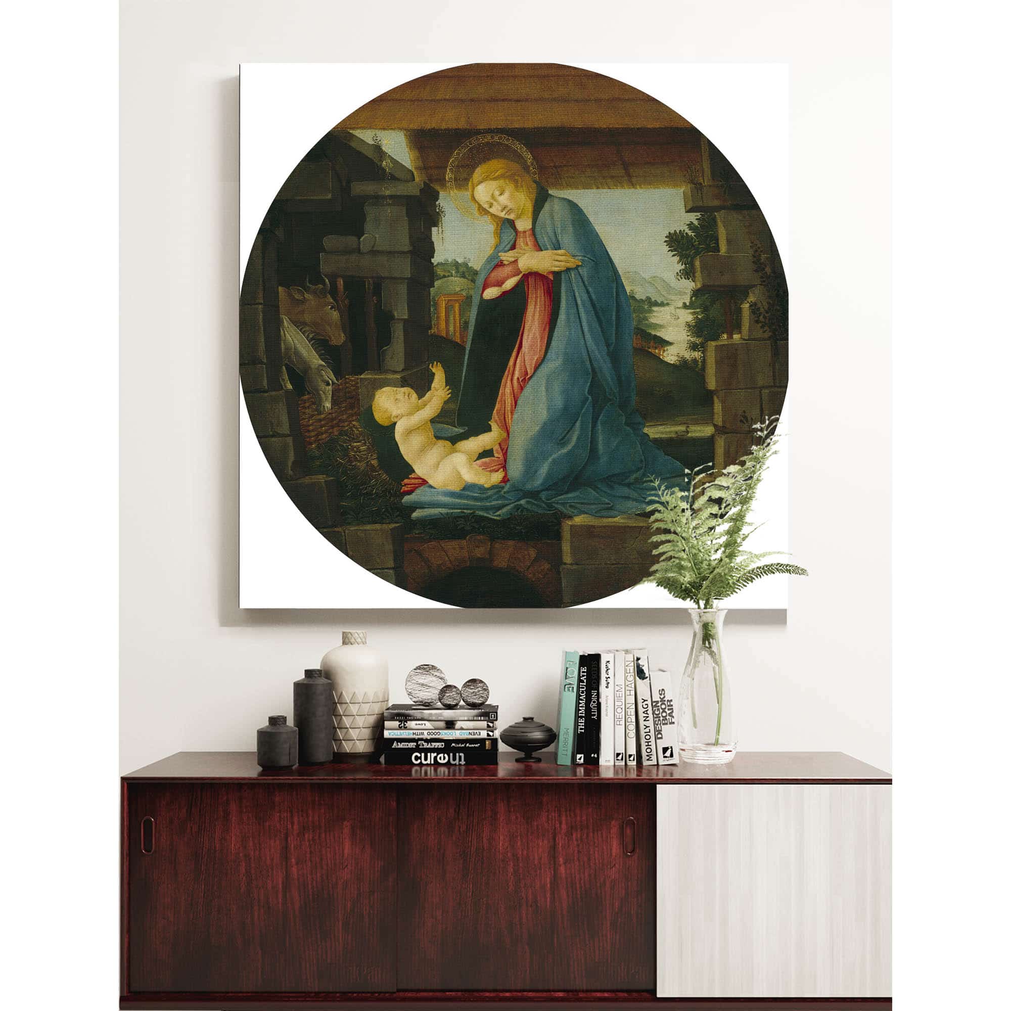 The Virgin Adoring The Child by Sandro Botticelli - Image 4