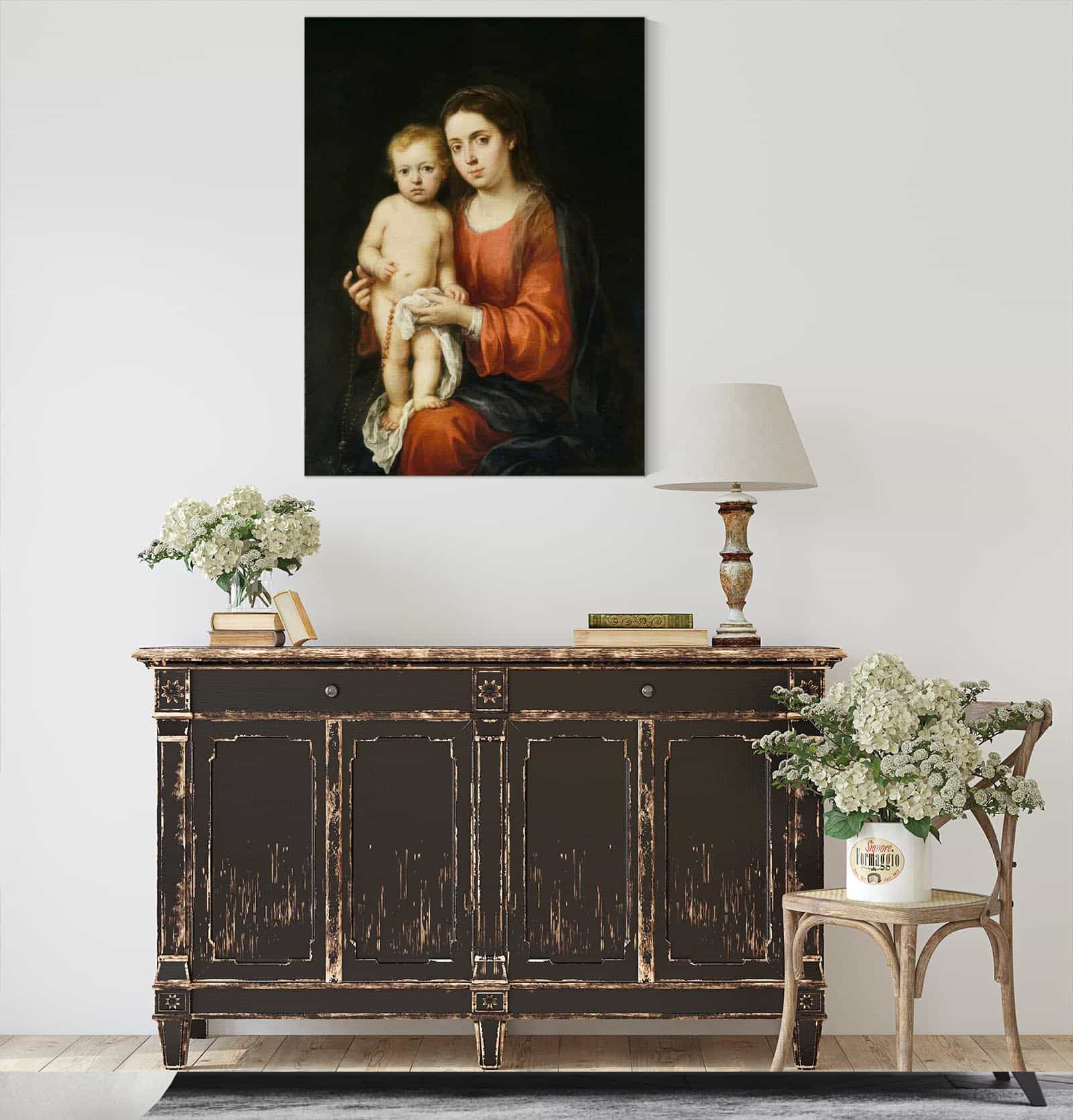 The Virgin And Child With A Rosary by Bartolome Esteban Murillo - Image 4