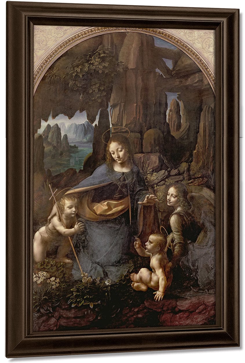 The Virgin Of The Rocks (With The Infant St. John Adoring The Infant Christ Accompanied By An Angel) By Leonardo Da Vinci - Image 4