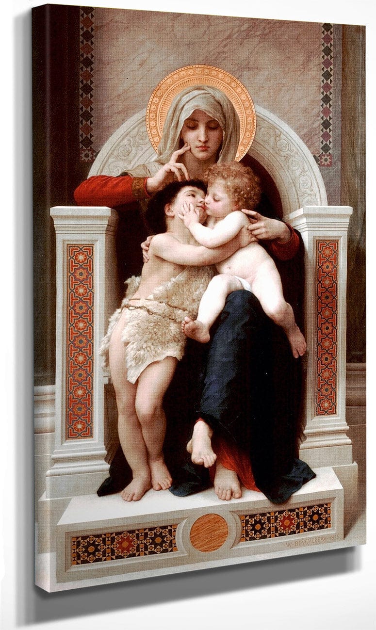 The Virgin The Baby Jesus And Saint John The Baptist 1875 By William Adolphe Bouguereau