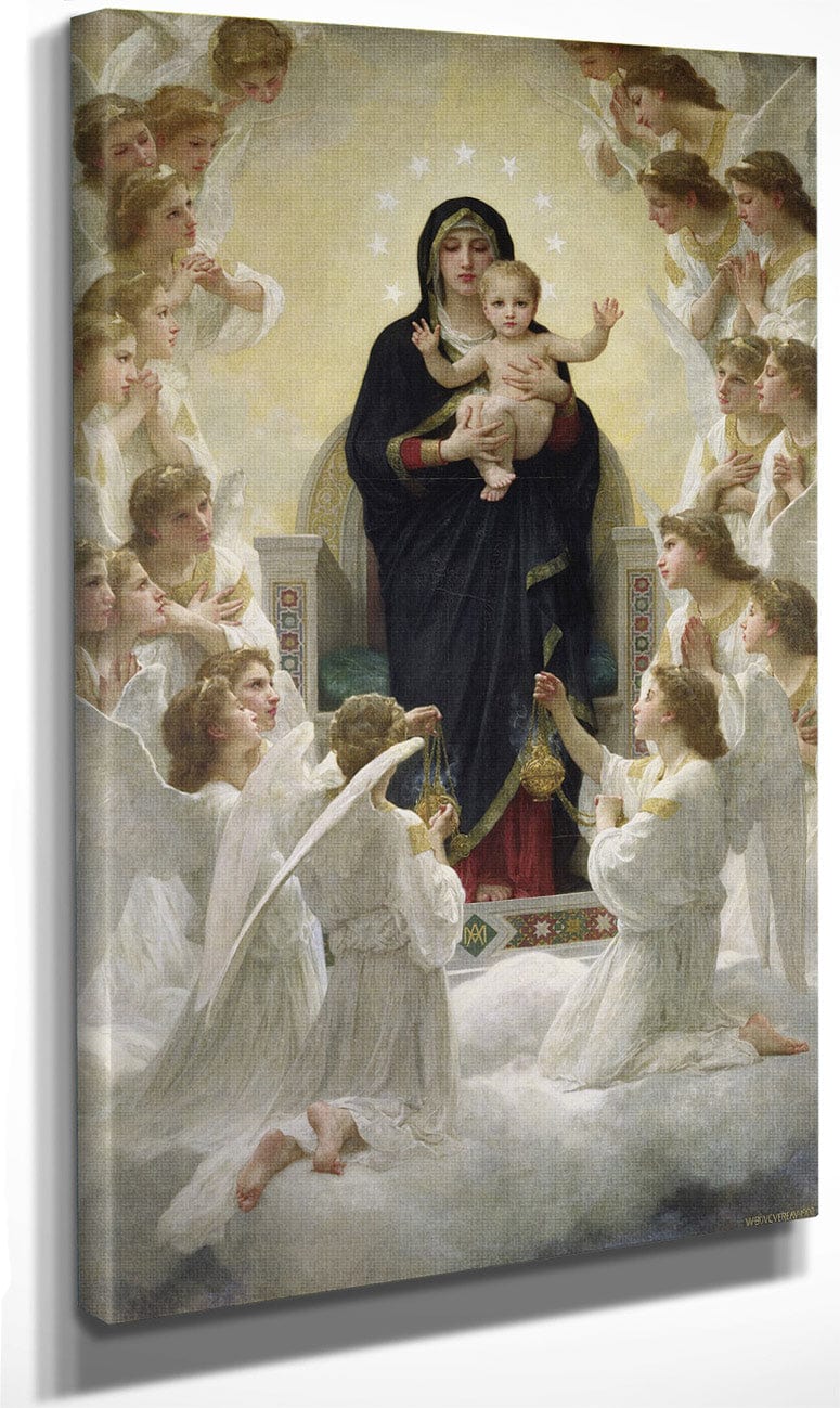 The Virgin With Angels By William Adolphe Bouguereau