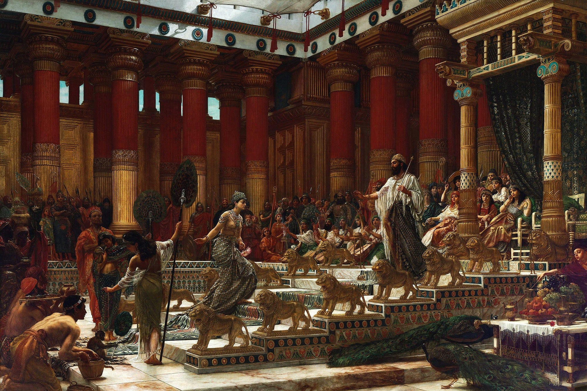 The Visit Of The Queen Of Sheba To King Solomon by Edward John Poynter - Image 2