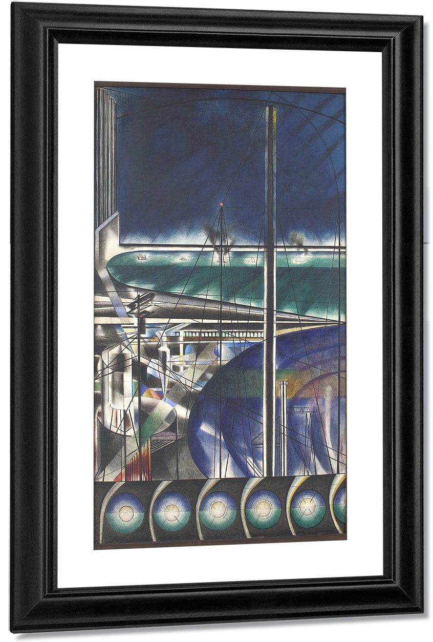 The Voice Of The City Of New York Interpreted The Port (The Harbor, The Battery) By Joseph Stella - Image 2