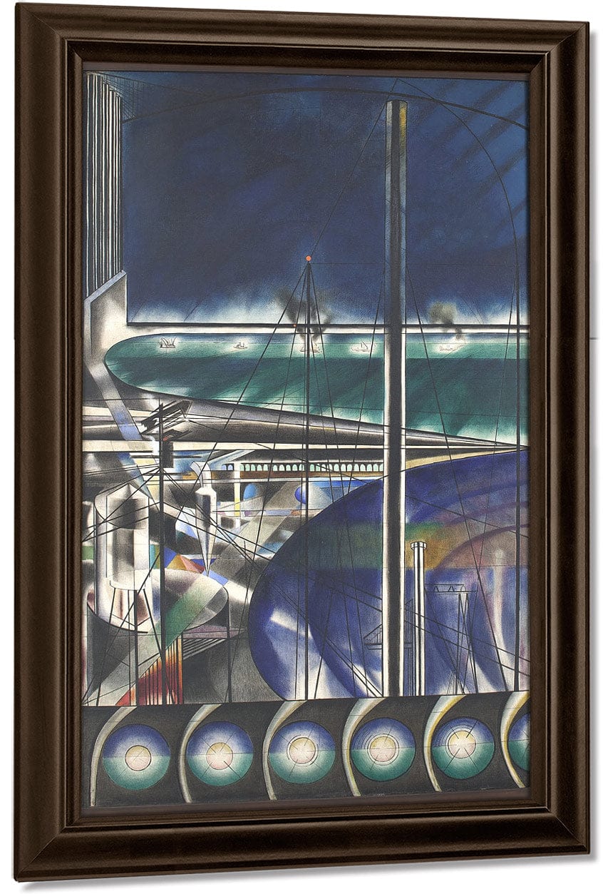 The Voice Of The City Of New York Interpreted The Port (The Harbor, The Battery) By Joseph Stella - Image 4
