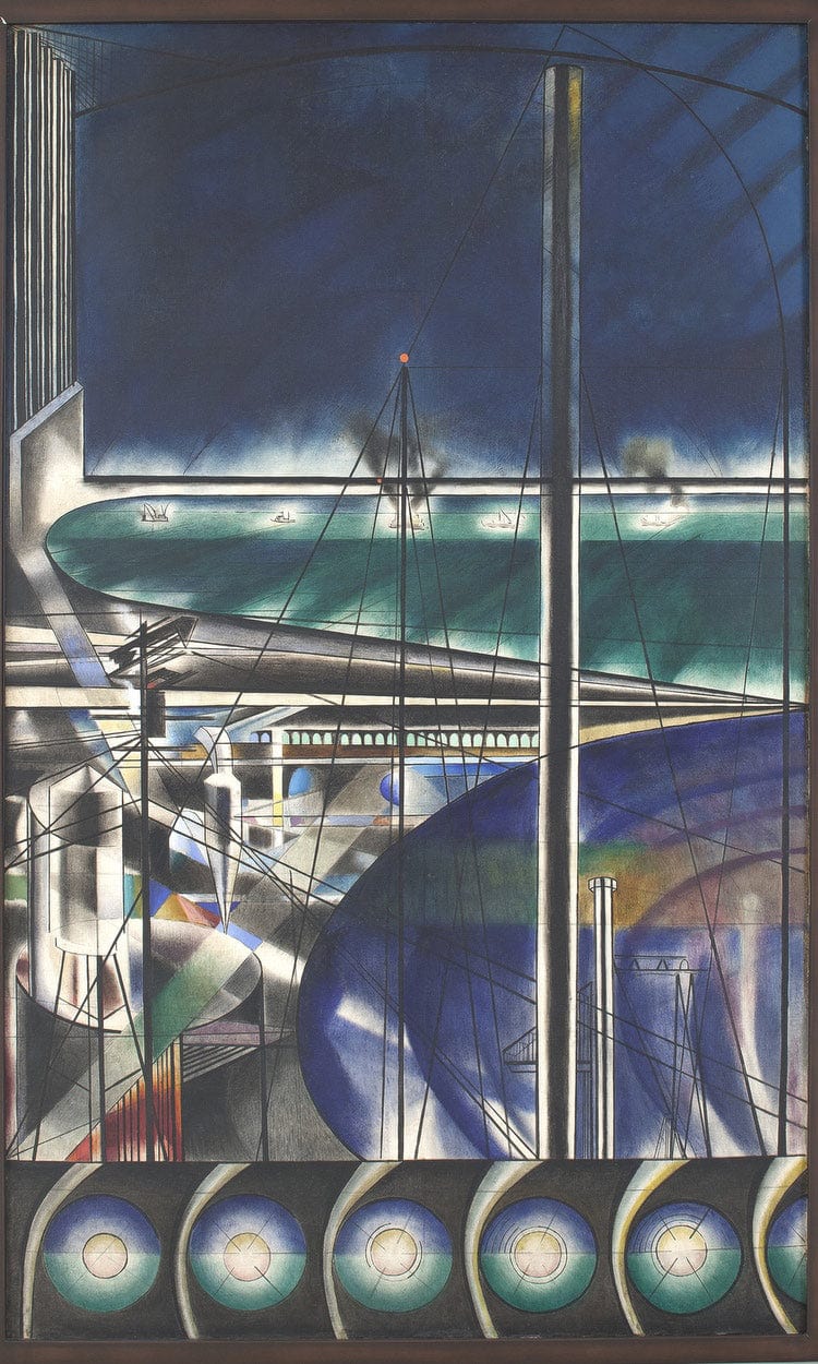 The Voice Of The City Of New York Interpreted The Port (The Harbor, The Battery) By Joseph Stella - Image 5