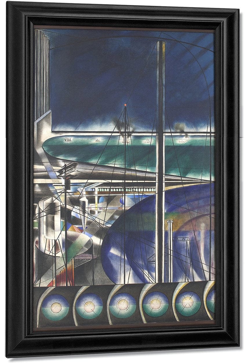 The Voice Of The City Of New York Interpreted The Port (The Harbor, The Battery) By Joseph Stella - Image 6