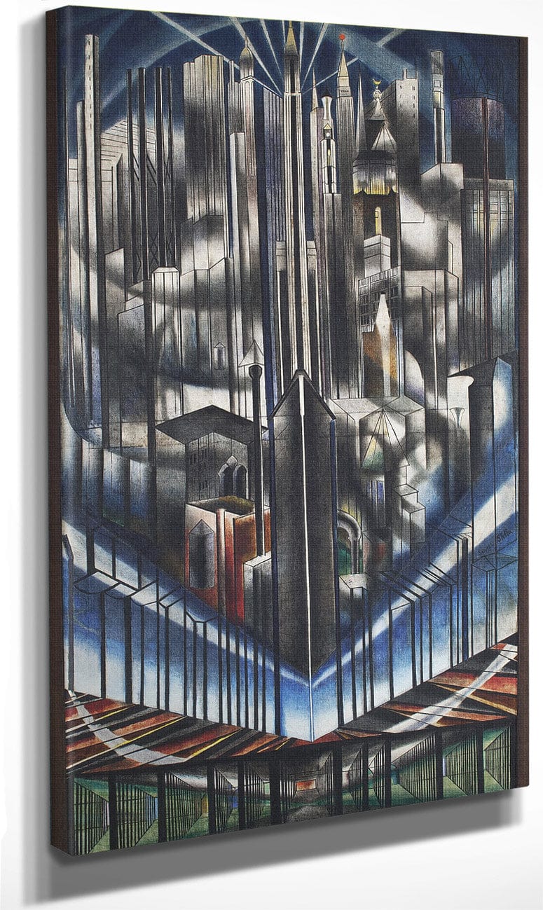 The Voice Of The City Of New York Interpreted The Skyscrapers (The Prow) By Joseph Stella