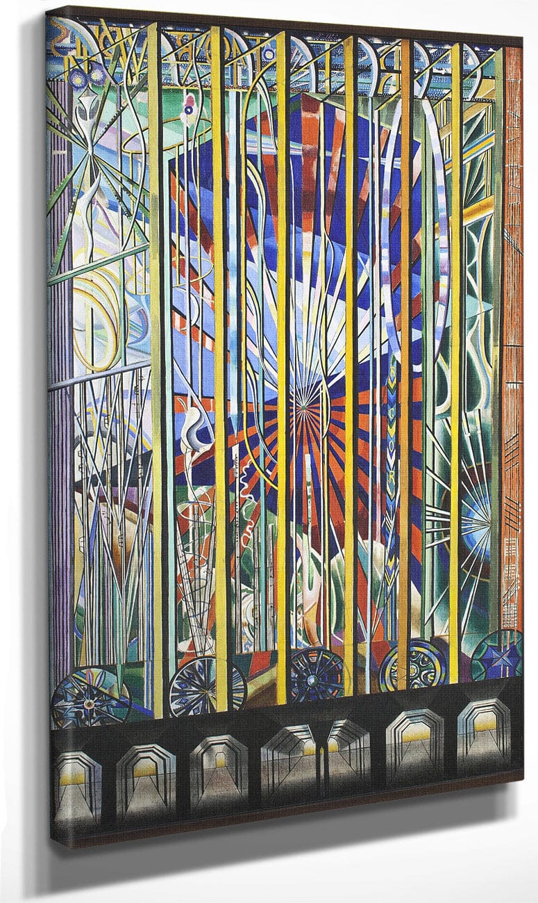 The Voice Of The City Of New York Interpreted The White Way Ii By Joseph Stella