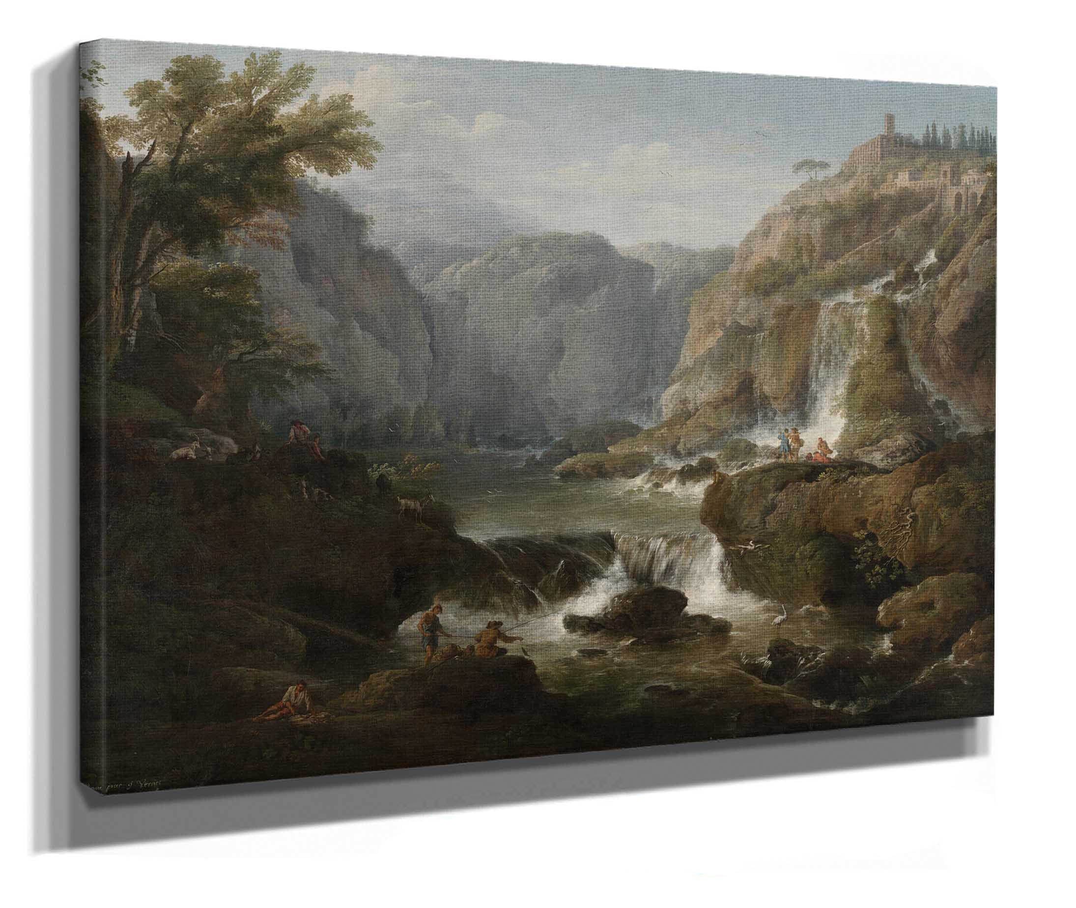 The Waterfalls At Tivoli by Claude Joseph Vernet - Image 2