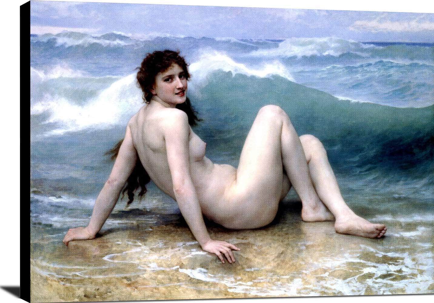 The Wave Painting William-Adolphe Bouguereau Canvas Art - Image 2