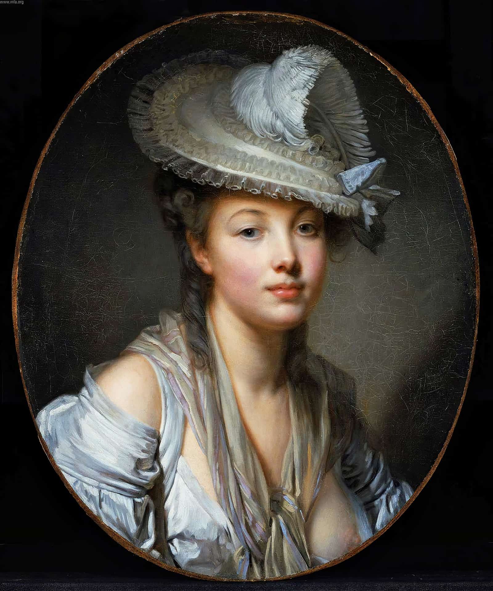 The White Hat by Jean Baptiste Greuze - Image 2