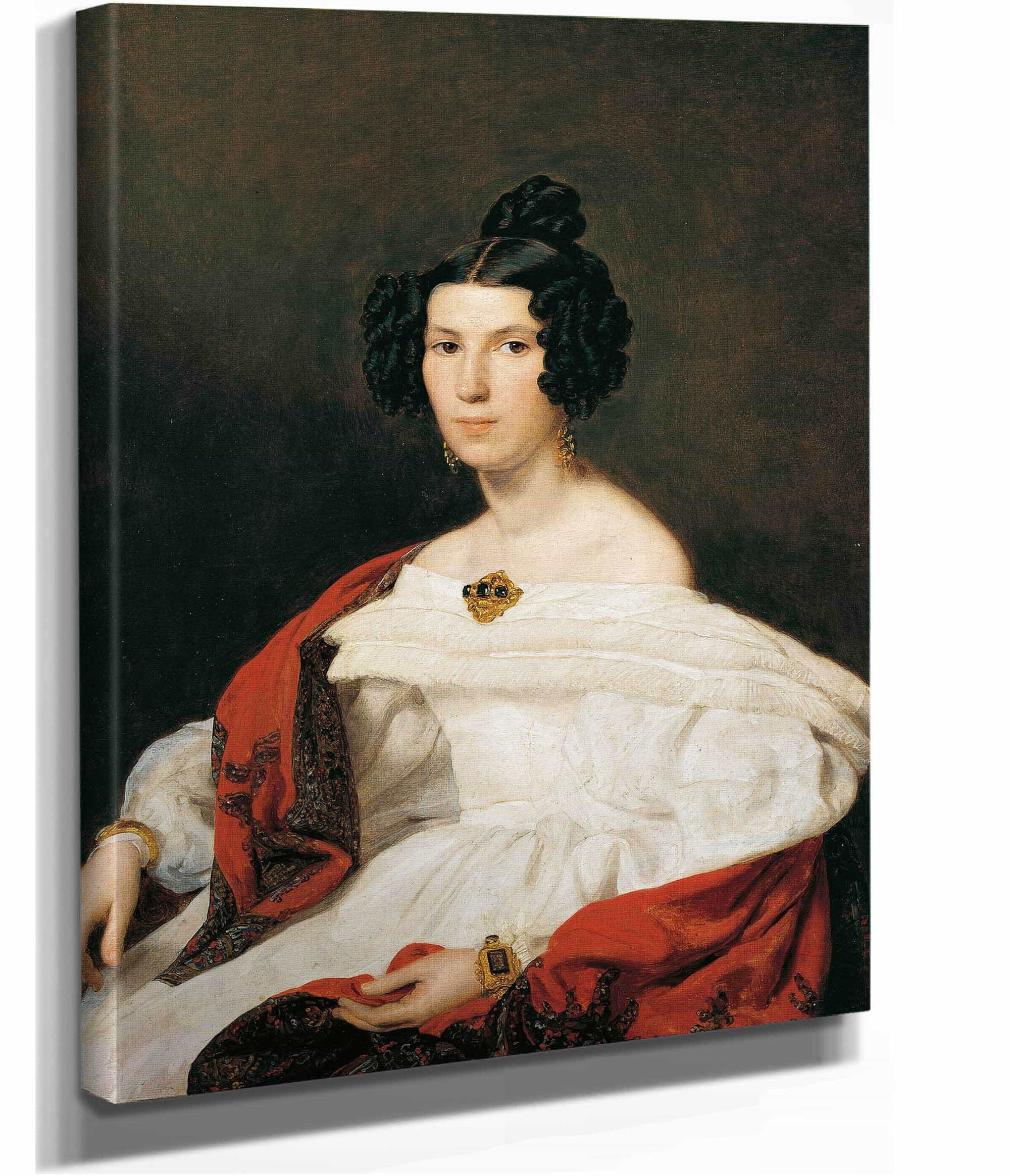 The Wife Of Court Official Josef Von Stadler by Ferdinand Georg Waldmuller - Image 2