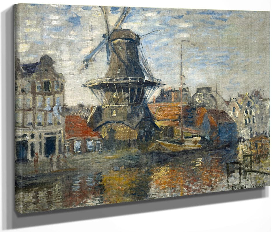 The Windmill On The Onbekende Gracht, Amsterdam By Claude Monet