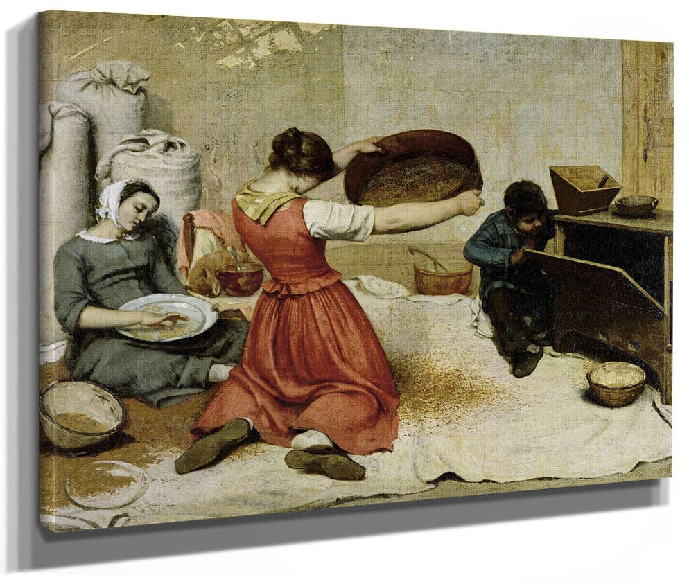 The Winnowers By Jean Desire Gustave Courbet