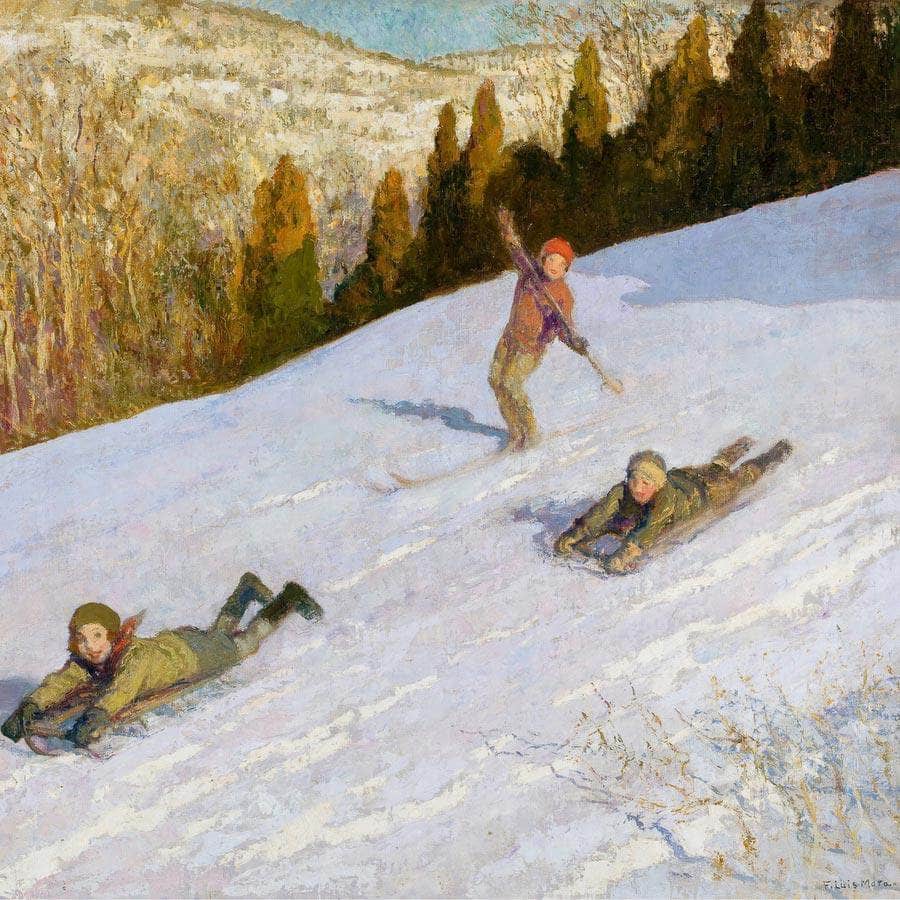 The Winter Race By Francis Luis Mora - Image 5