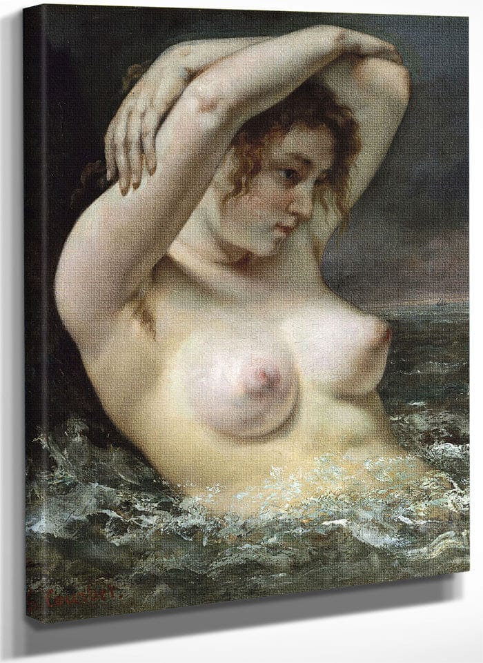 The Woman In The Waves By Jean Desire Gustave Courbet